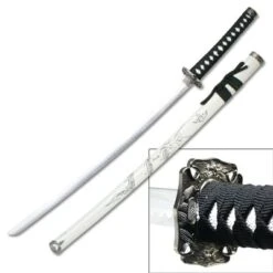 Bushido Dragon Samurai Katana - White