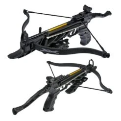 80lb Self Cocking Pistol CrossBow With Forearm Grip Black -CUTLERY WHOLESALER Sales crossbow MK TCS1 BK 3