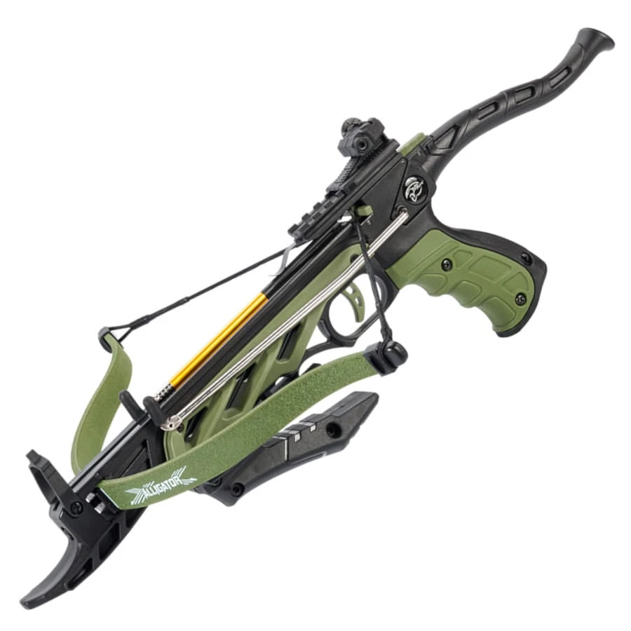 80lb Self Cocking Pistol CrossBow With Forearm Grip Olive 3 80lb Self Cocking Pistol CrossBow With Forearm Grip Olive
