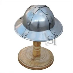 Kettle Hat XIII Century Crusader Knight Infantry Miniature Helmet With Stand -CUTLERY WHOLESALER Sales mini kettle helmet 3